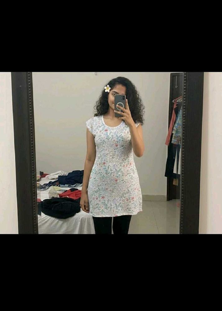 Floral Print Kurta Tunic