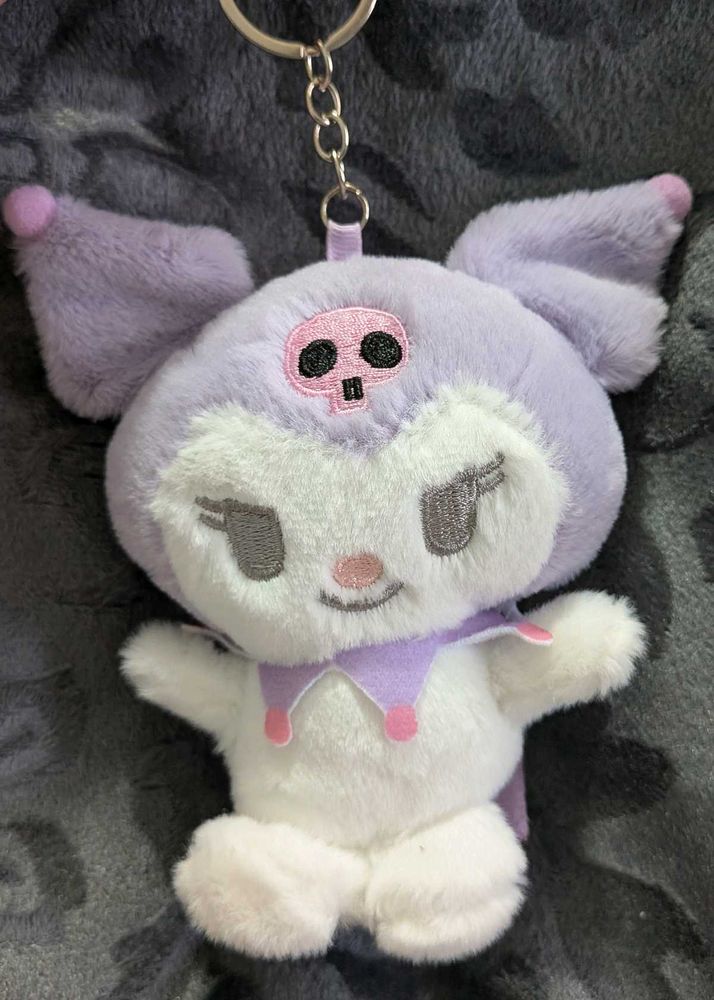 Cute Kuromi Purple Plush Keychain