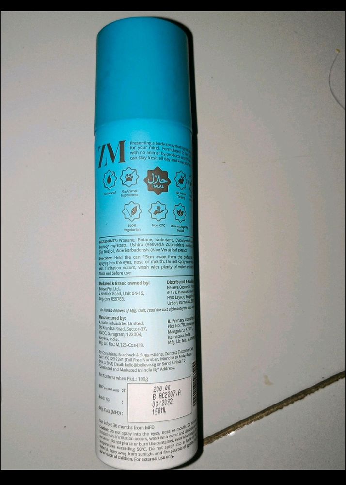 ZM DEO FOR WOMEN WITH FREEBIES