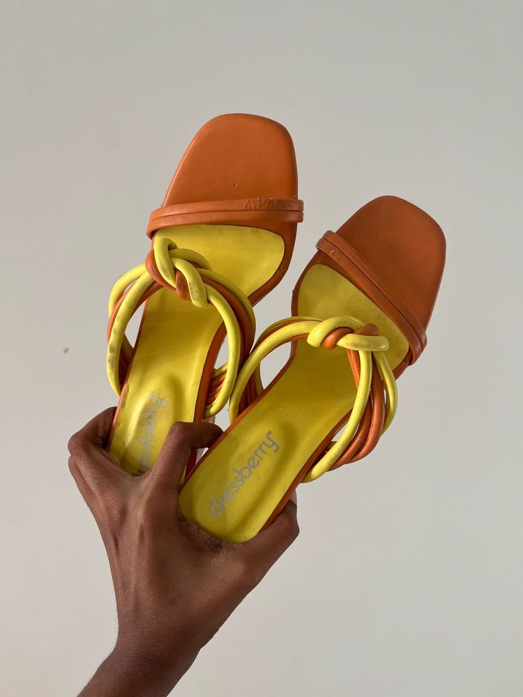 Bright yellow heels