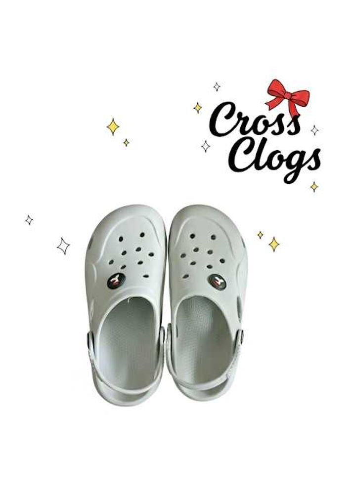 Grey foam clogs