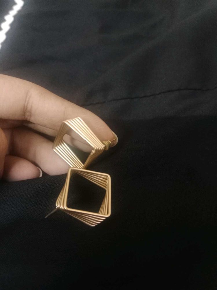 Unique Square Geometric Earrings