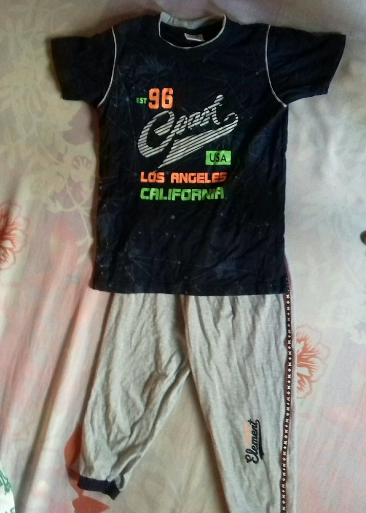 Boys Tshirt With Three Quart Pant.