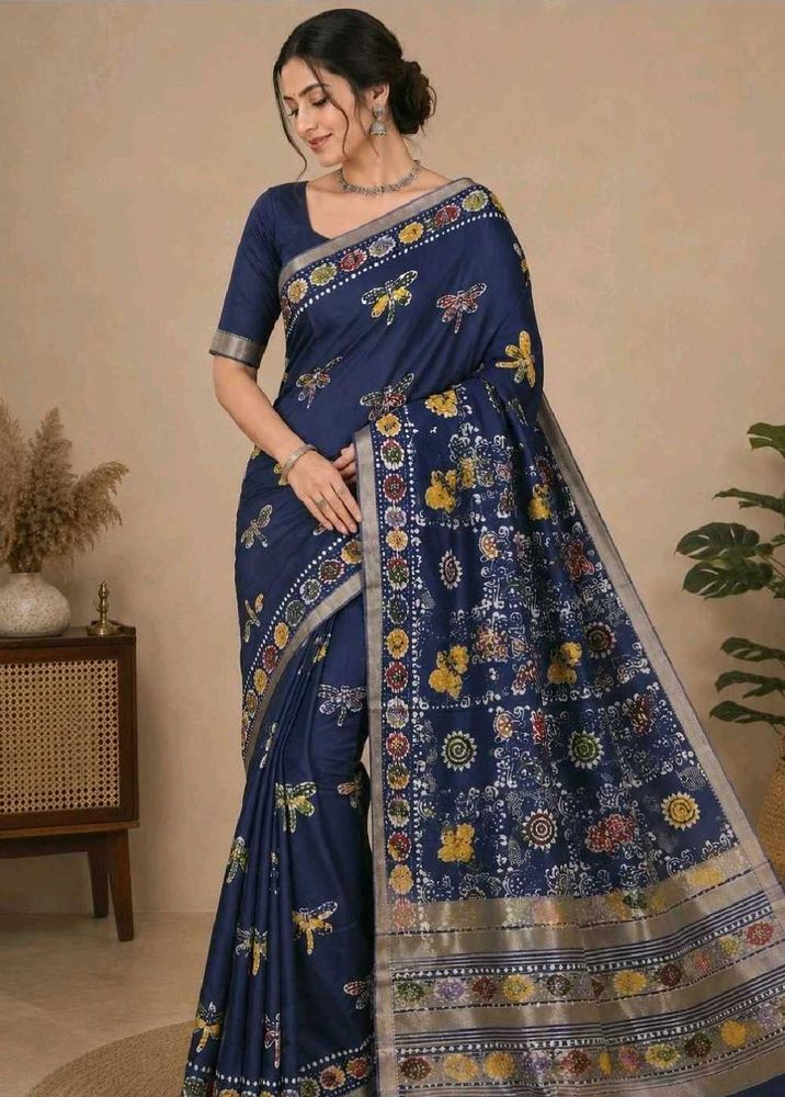 Batik Print Saree
