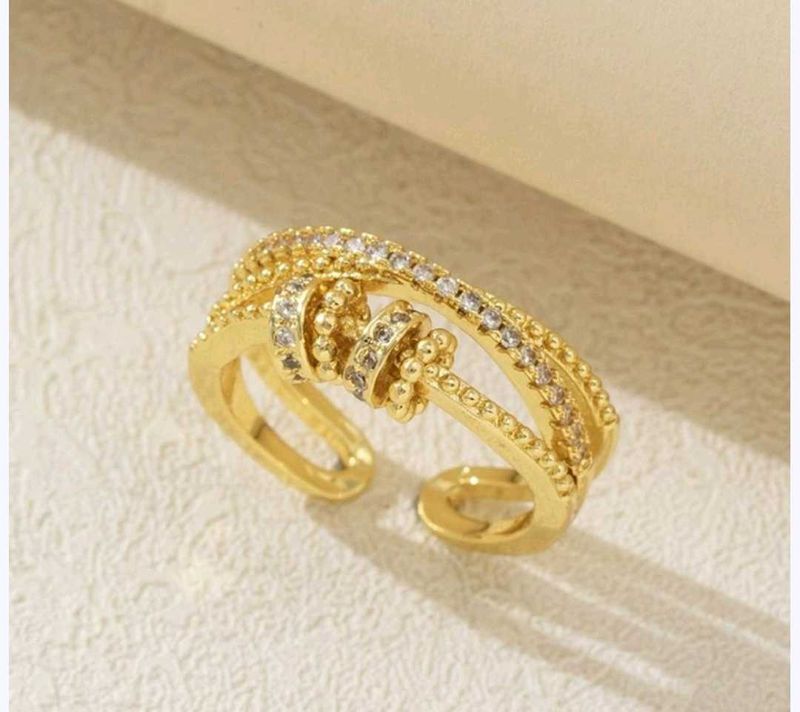 ✨ Gold Plated Adjustable Anxiety Ring | Brand New