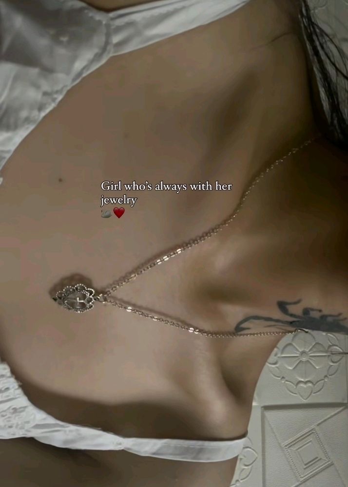 🕷Gothic Emo Cross Heart Necklace