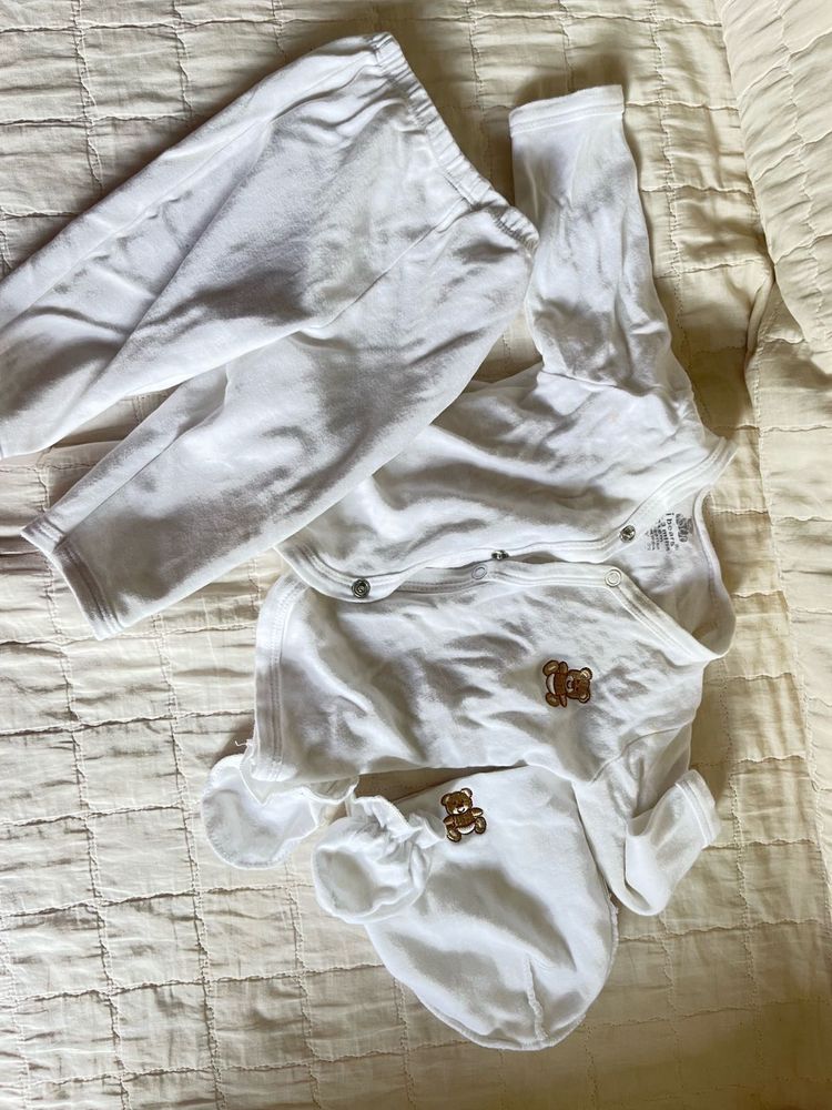 Baby White Bear Outfit Set