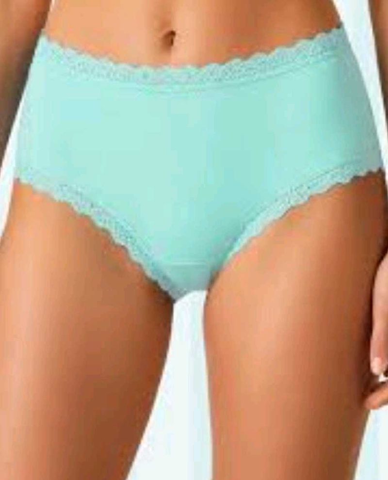 Comfortable Teal Lace Briefs