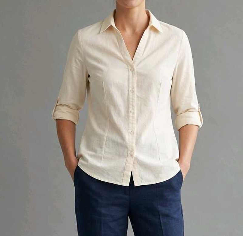 Classic Cream Button-Up Shirt
