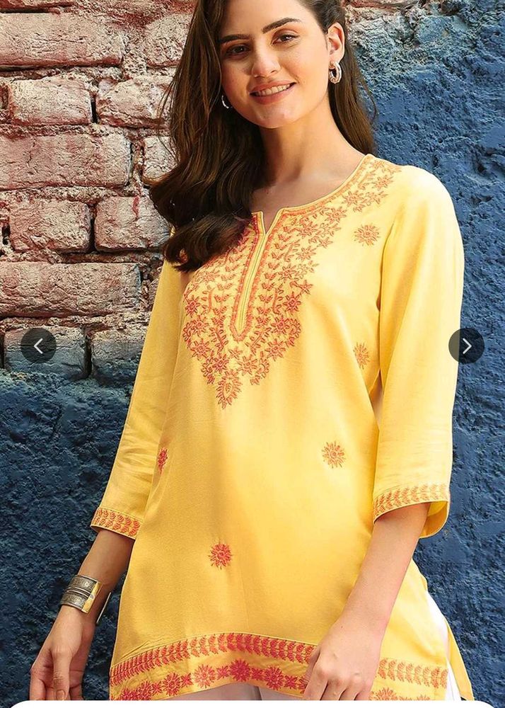 Yellow Embroidered Kurta💅🏼💞