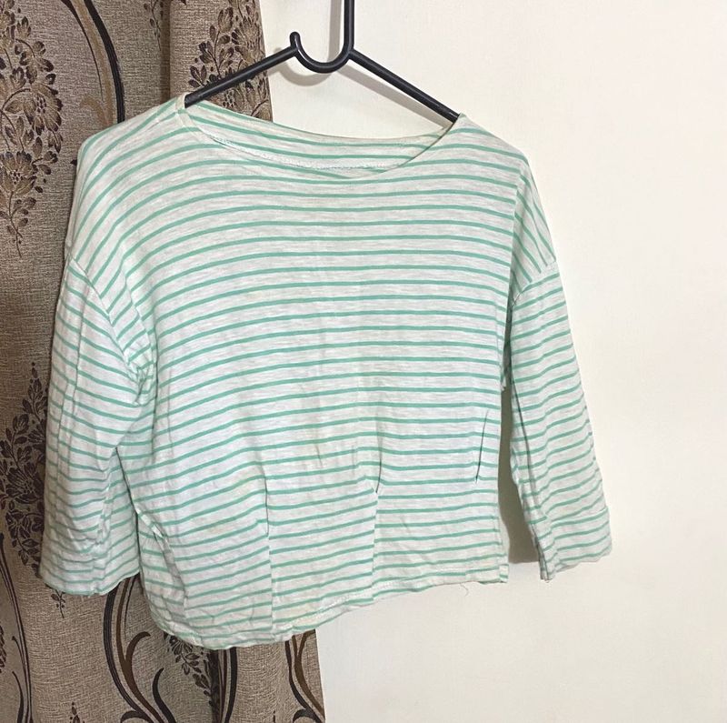 Green Crop Top