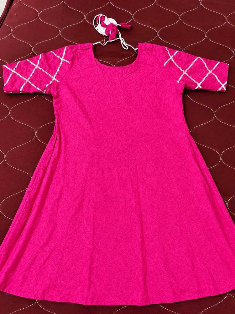Vibrant Pink Kurta  upto xl
