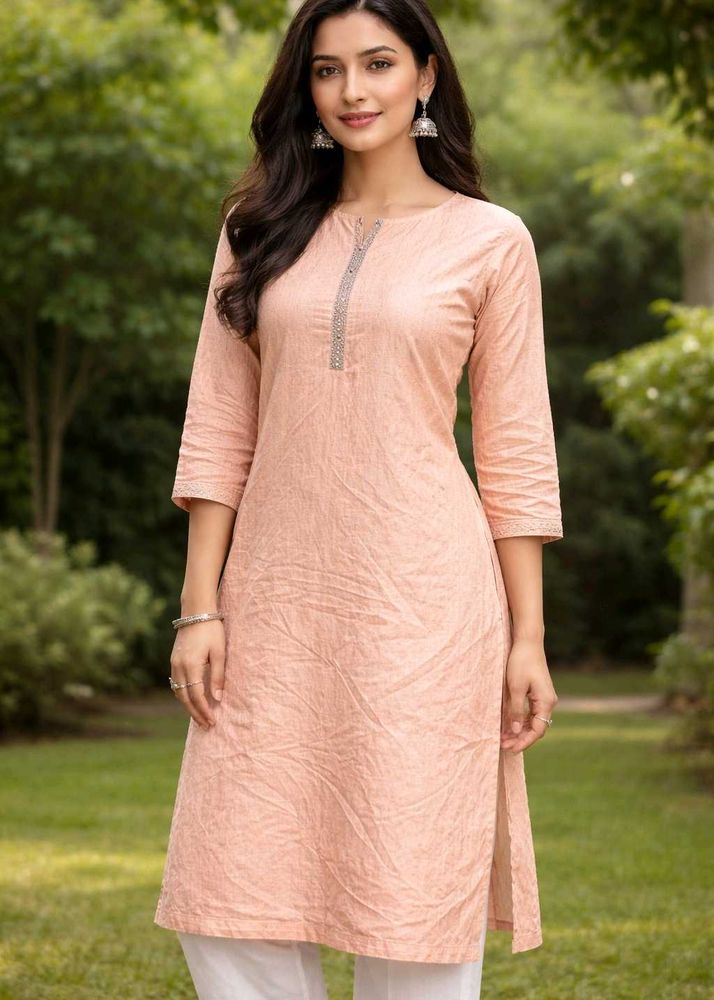 Elegant Peach Kurta