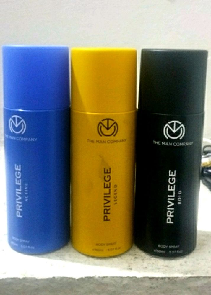 "THE MAN COMPANY Men's Privilege Deodorant Gift Set - Zesty, Legendary, and Bold Scents"
