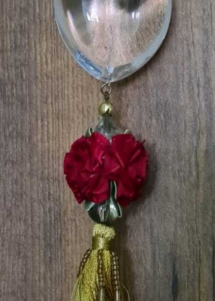 Glass HEART with Flowers