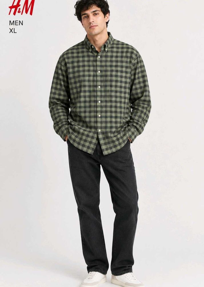 Men's Plaid Button-Down Shirt