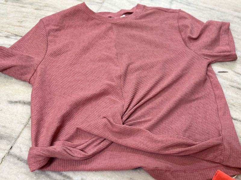 Dusty Rose Twist Front Top