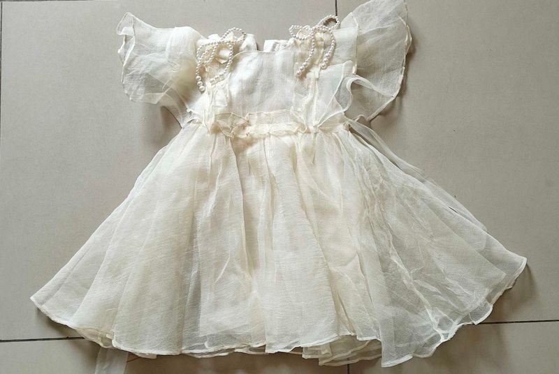 princess white frock