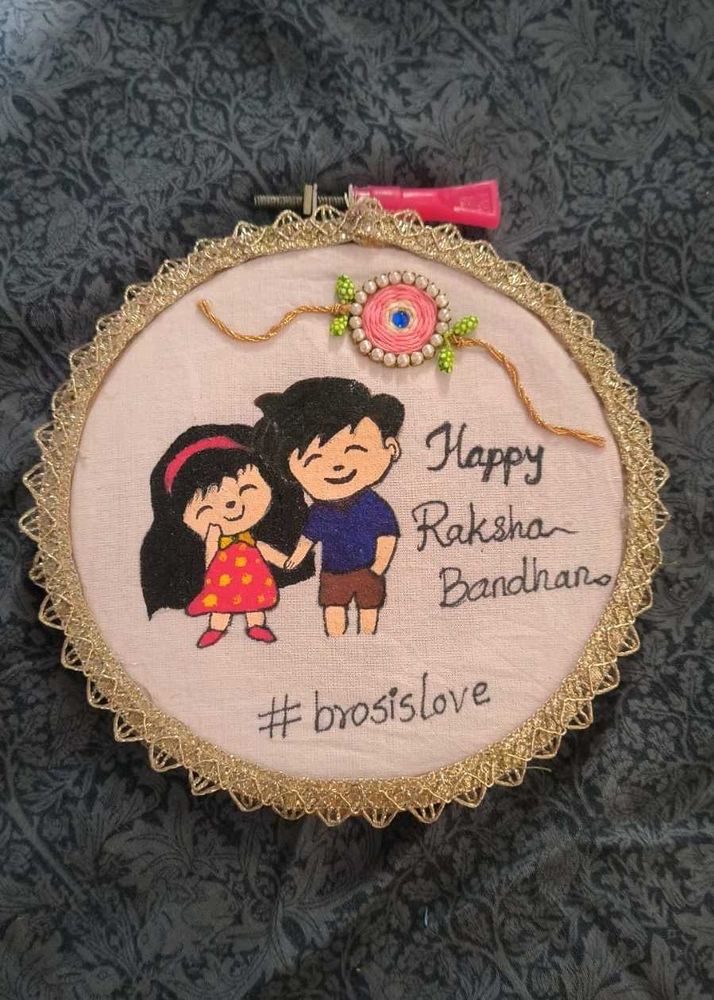 Handmade Raksha Bandhan Hoop Art