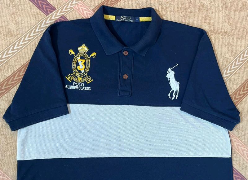 BRANDED RALPH LAUREN BLUE COLLAR TSHIRT