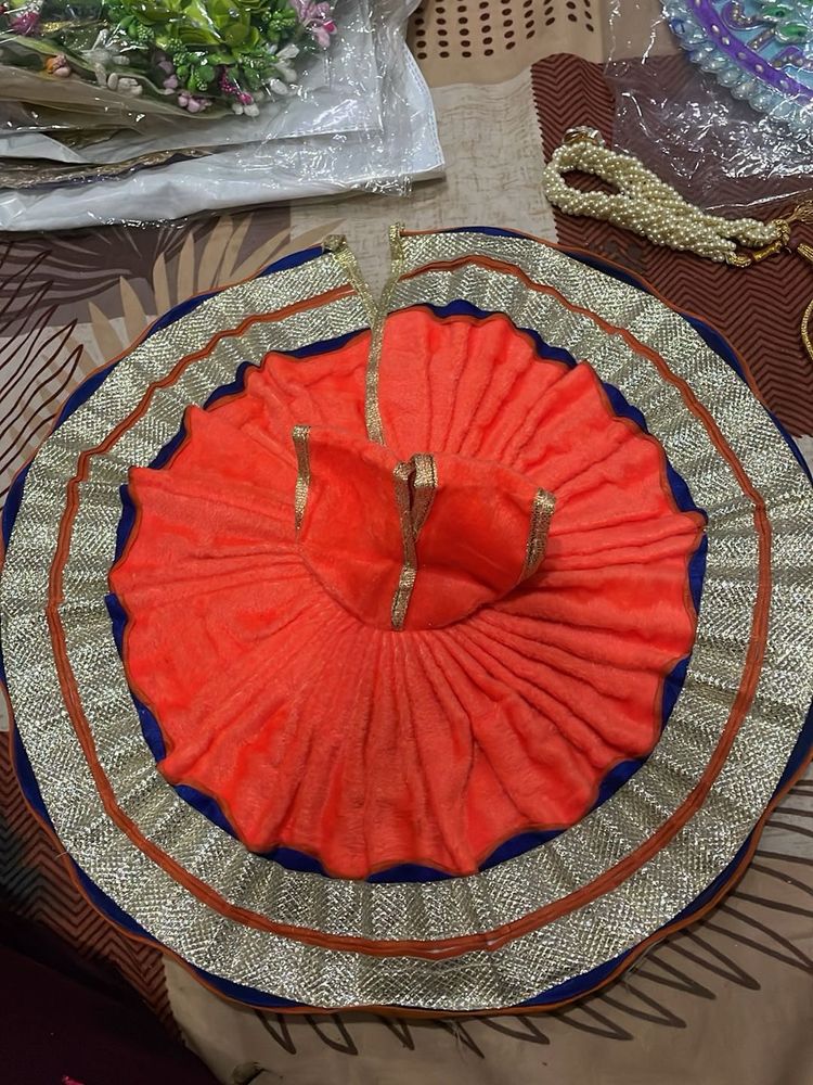 Orange Embroidered Dress
