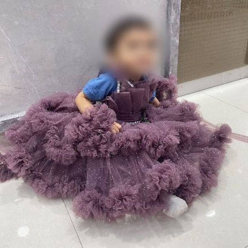 Purple Princess cape  birthday frock
