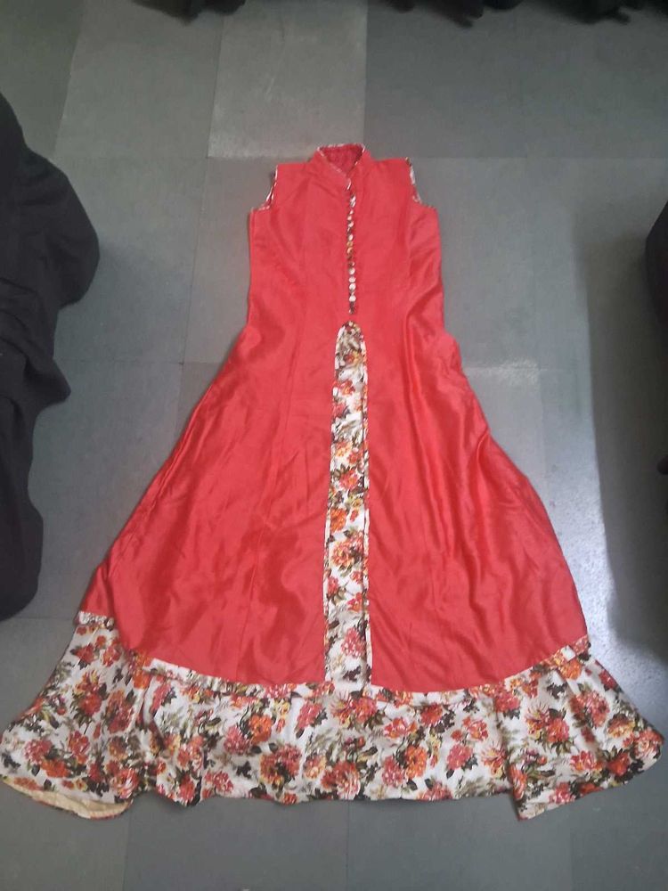 Stunning Red Floral Ethnic Gown