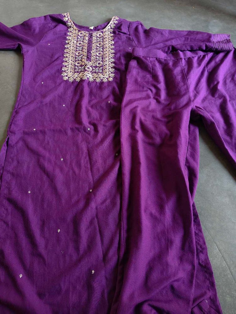 Elegant Purple Kurta Set