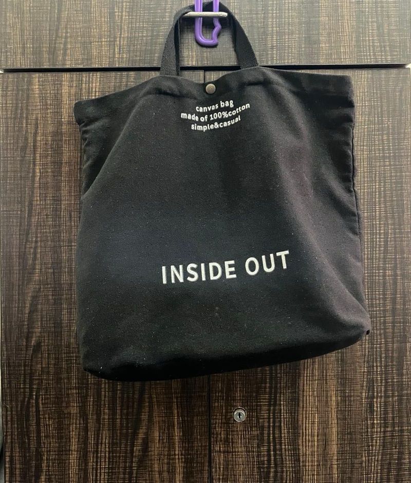 Black Canvas Tote Bag