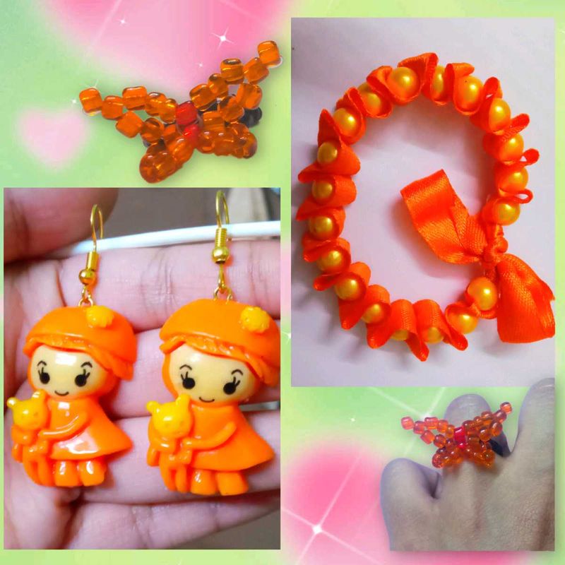 Coquette Orange Jewellery set🧡✨️