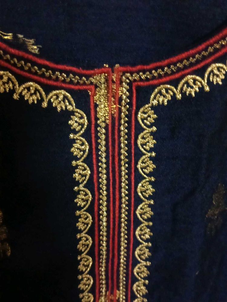 Embroidered Blue Kurta