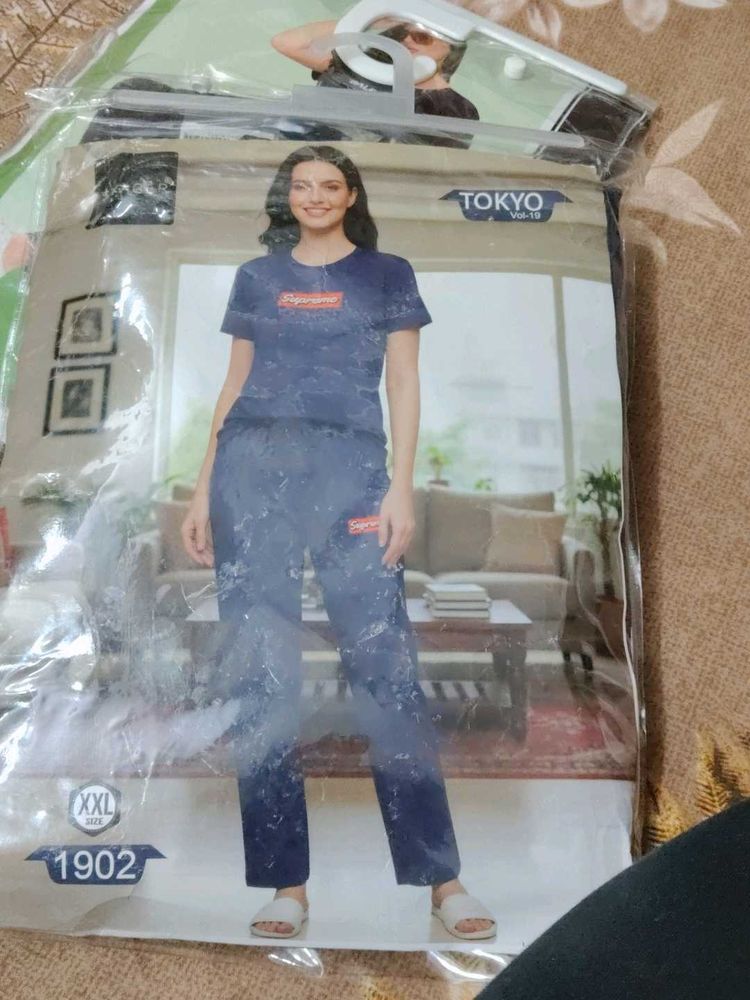 Comfy Navy Blue Pyjama Set