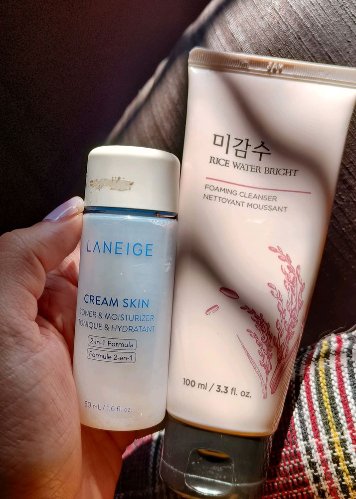 Face Shop Rice Water Fash Wash.laneige Toner