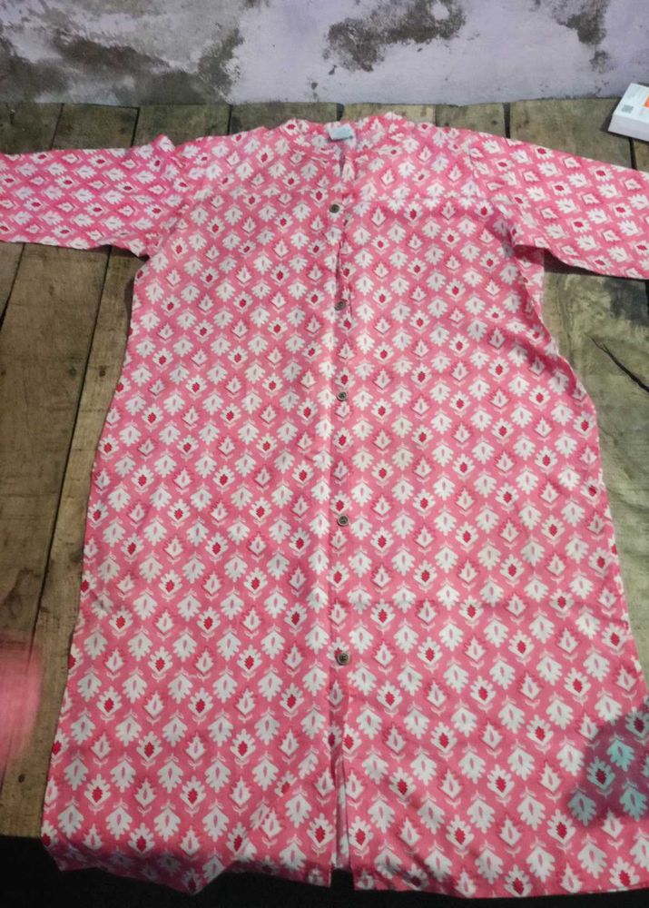 Pink Printed Kurta