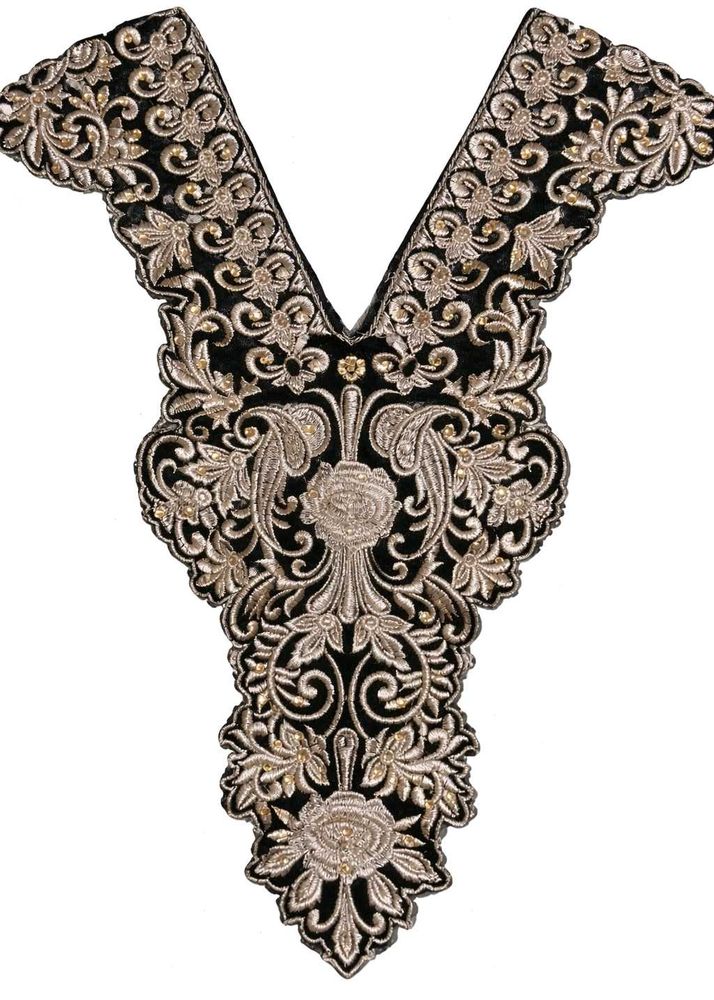 Embroidered Neckline Applique