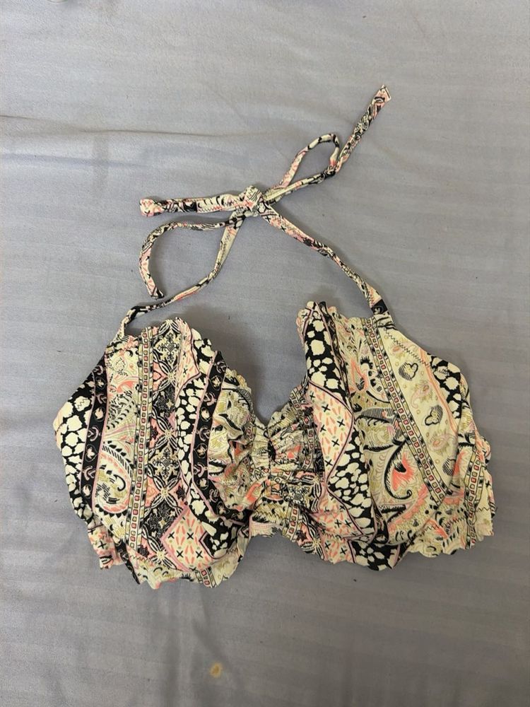 Boho Print Halter Bikini Top