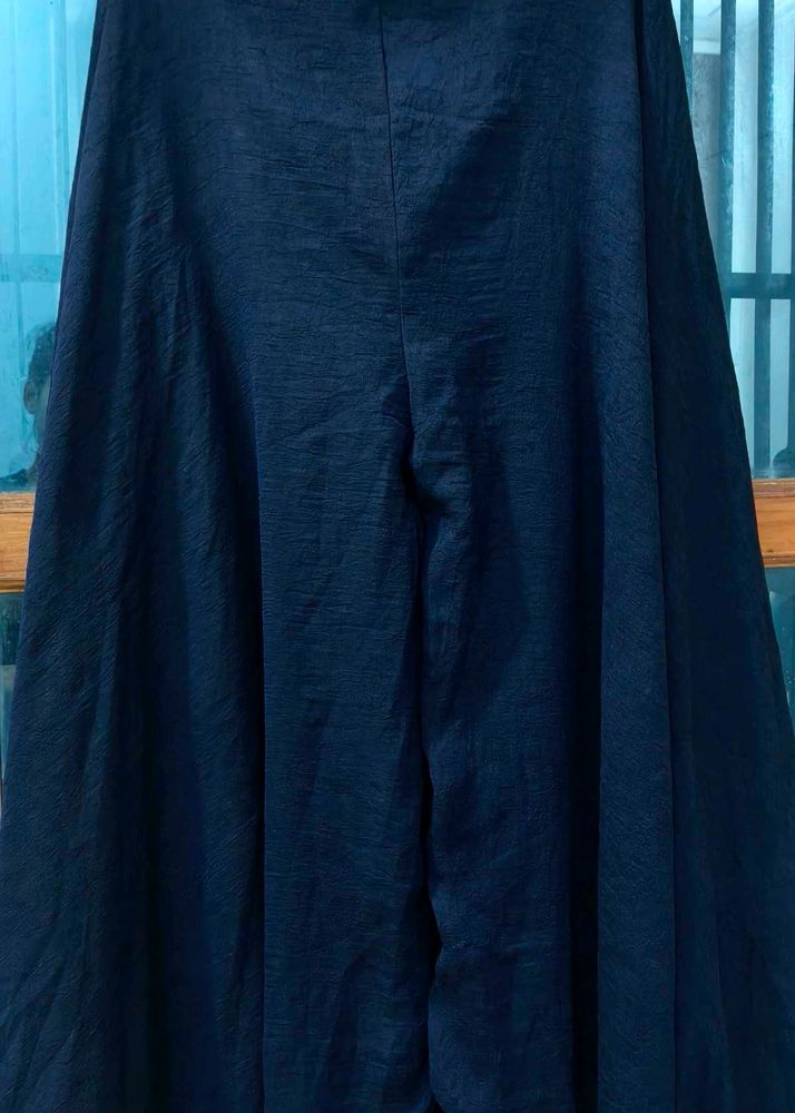 Navy Blue Palazzo Pants and dupatta