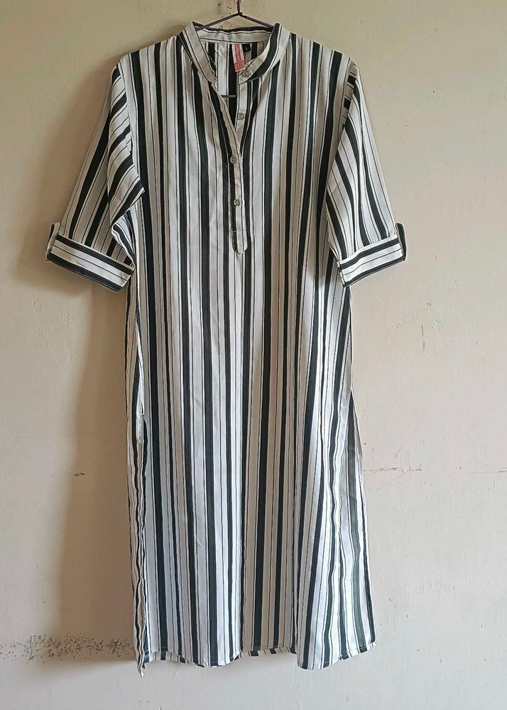 White Striped Kurta