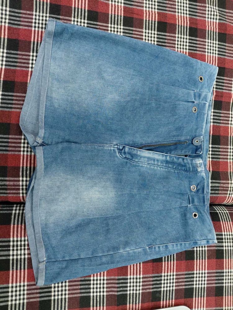 Blue Denim Shorts