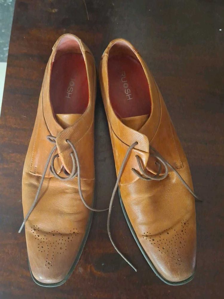 Elegant Brown Leather Lace-Up Formal Shoes