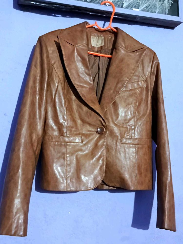 Brown Leather Blazer💸