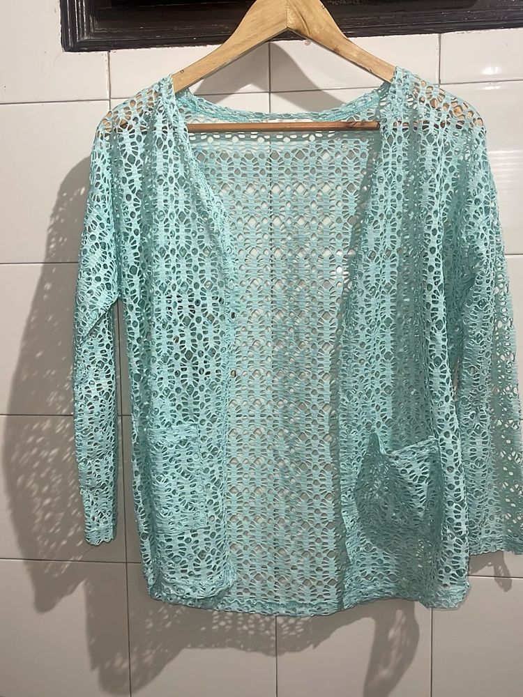 Lightweight Crochet Kimono Cardigan