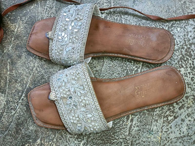 Embellished Flat Sandals