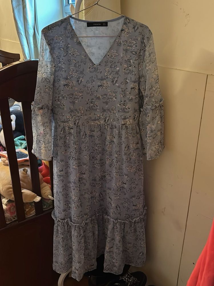 Elegant Floral Print Maxi Dress