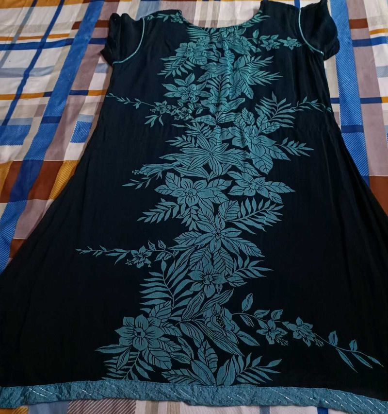 Beautiful Floral embroidery Print Kurta