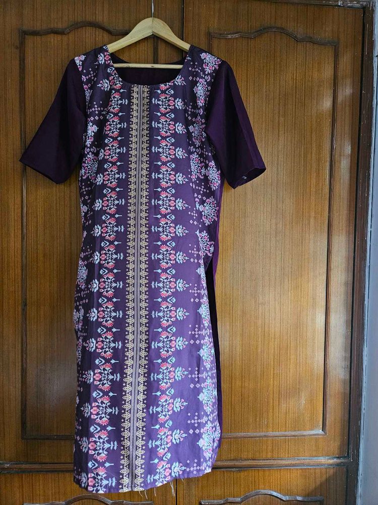 New Purple Printed Kurta