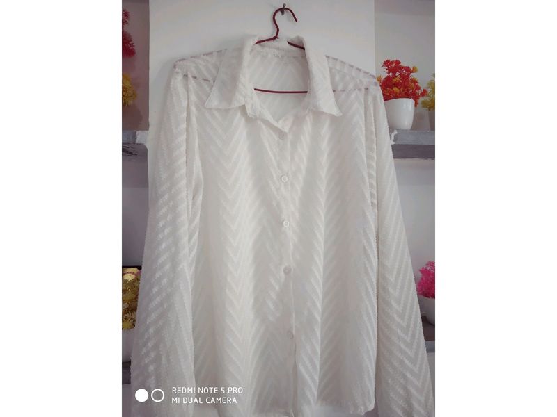 Pretty Women White Georgette Shirt