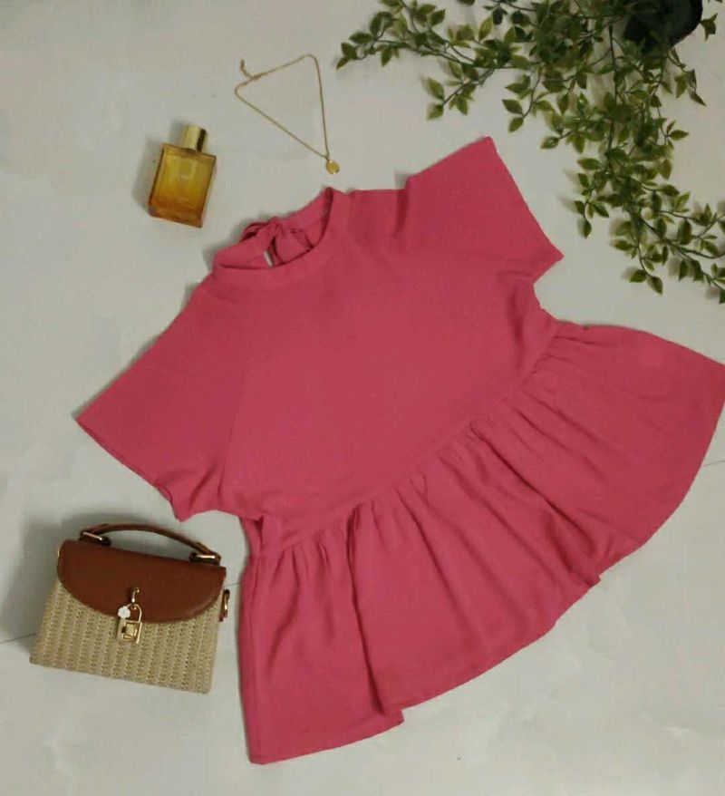 Chic Pink Peplum Top💖😚✨