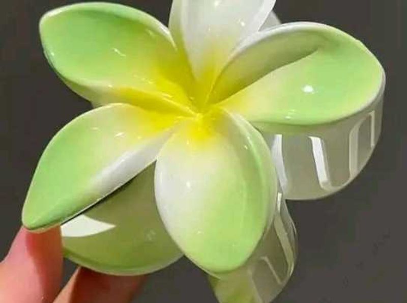 Plumeria Flower Hair Claw Clip