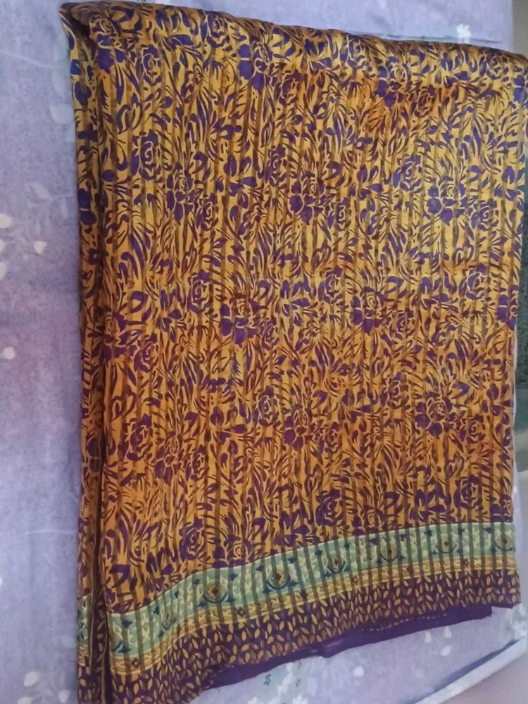 Multi Colour Printed Saree